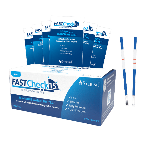 Fast Check 15 waterline test strips and product image