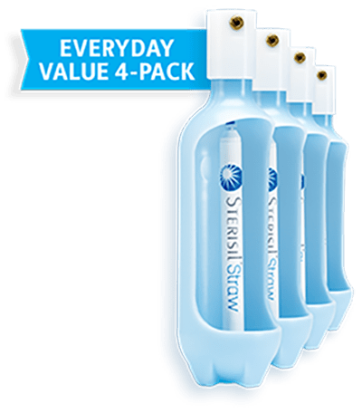 Sterisil straw 4 pack bottles image
